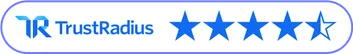 TrustRadius logo and a 4,5 star rating