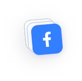Facebook-Logo gestapelt